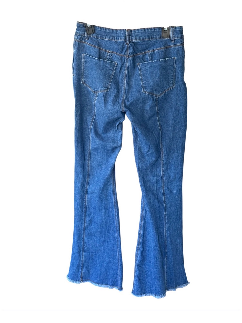 Chelsea & Violet Size 8 Floral Embroidered High Rise Flare Bell Bottom Jeans - Picture 3 of 3